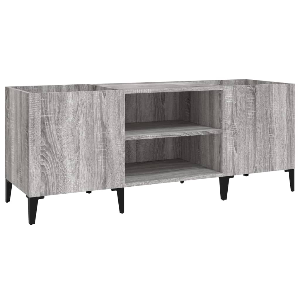 Sonoma gray record cabinet 121x38x48 cm engineered wood