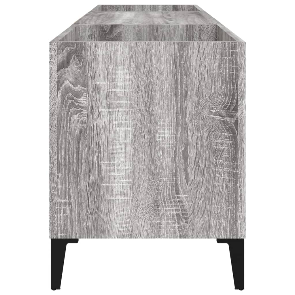 Sonoma gray record cabinet 121x38x48 cm engineered wood