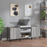 Sonoma gray record cabinet 121x38x48 cm engineered wood