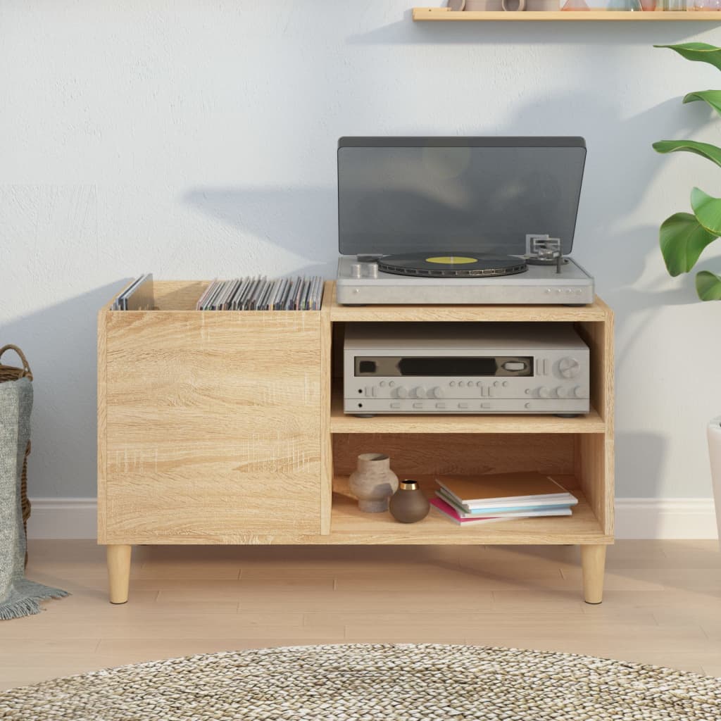 Armoire à disques chêne sonoma 84,5x38x48 cm bois d'ingénierie