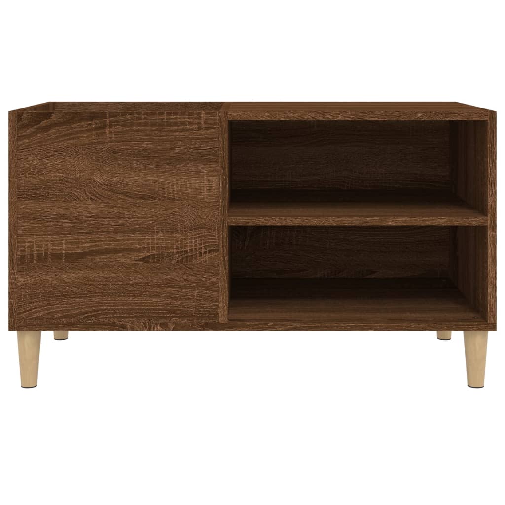 Armoire à disques chêne marron 84,5x38x48 cm bois d'ingénierie