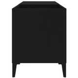 Armoire à disques noir 84,5x38x48 cm bois d'ingénierie