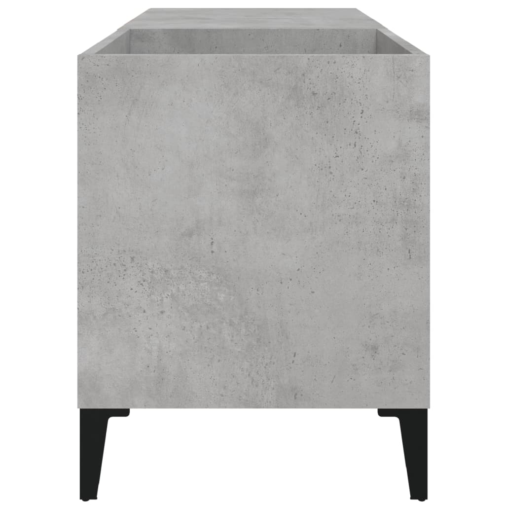 Armoire à disques gris béton 84,5x38x48 cm bois d'ingénierie