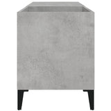 Armoire à disques gris béton 84,5x38x48 cm bois d'ingénierie