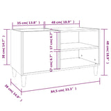 Sonoma Schallplattenschrank grau 84,5x38x48 cm Holzwerkstoff