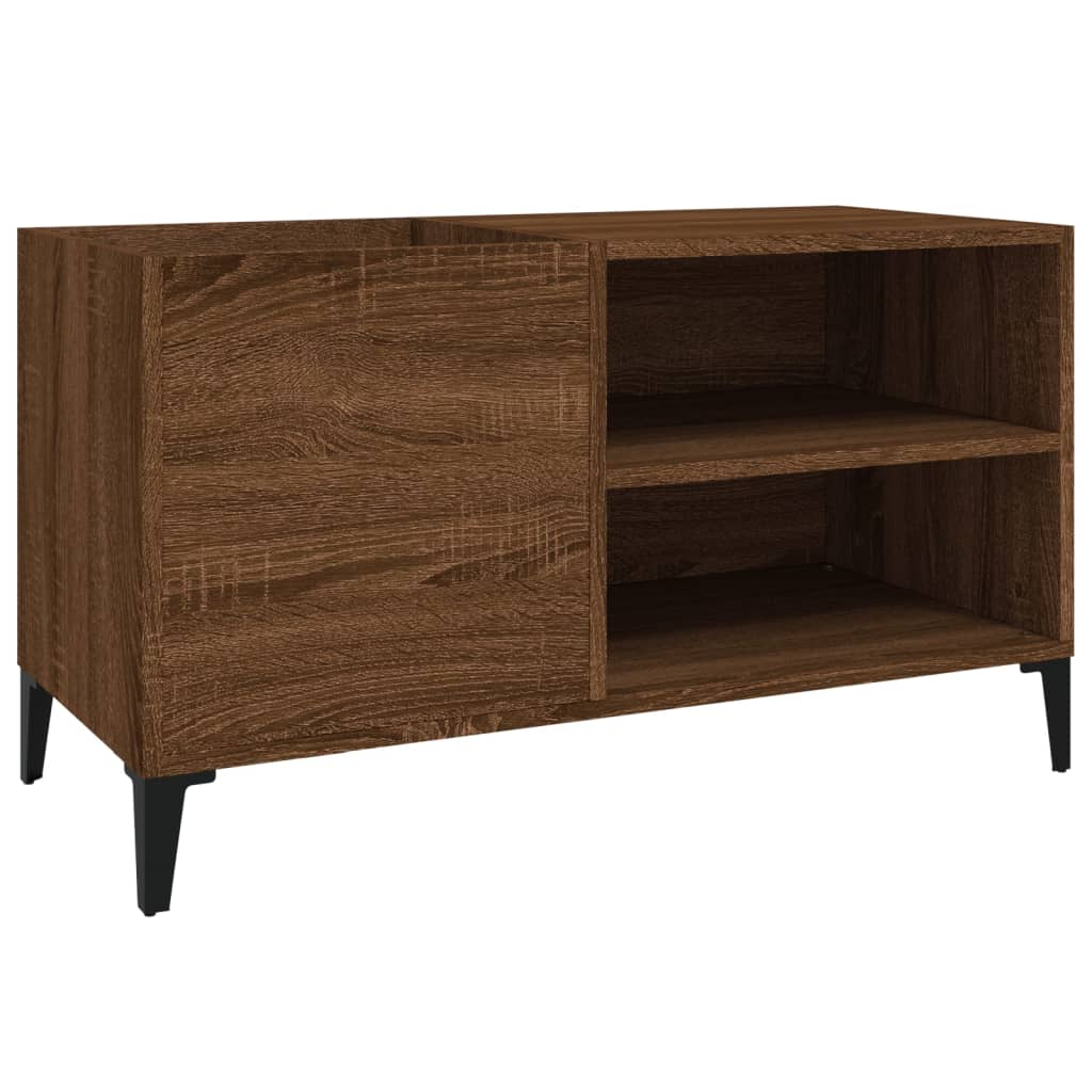 Armoire à disques chêne marron 84,5x38x48 cm bois d'ingénierie