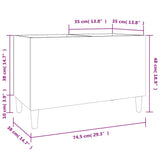 Glänzend weißer Plattenschrank, 74,5 x 38 x 48 cm, Holzwerkstoff