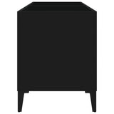 Armoire à disques noir 74,5x38x48 cm bois d'ingénierie