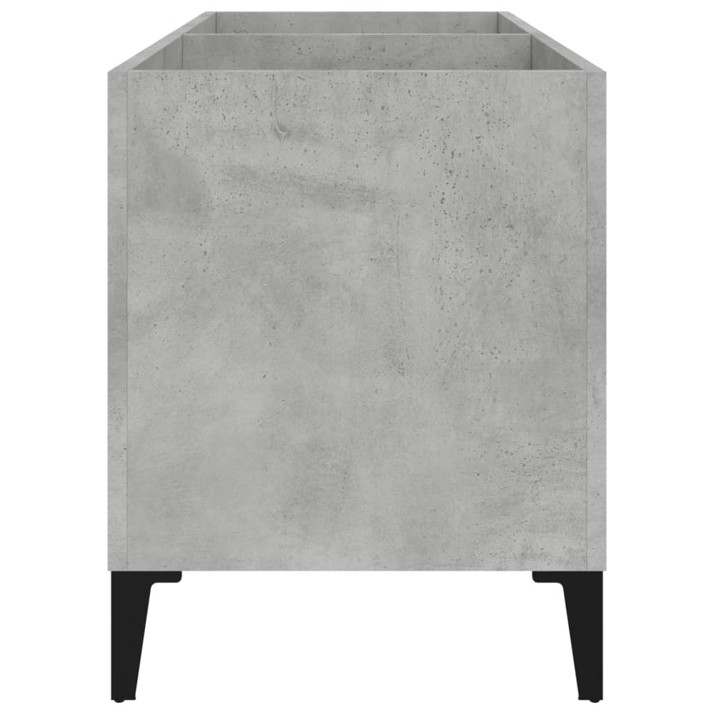 Armoire à disques gris béton 74,5x38x48 cm bois d'ingénierie