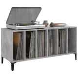 Concrete gray record cabinet 100x38x48 cm engineered wood