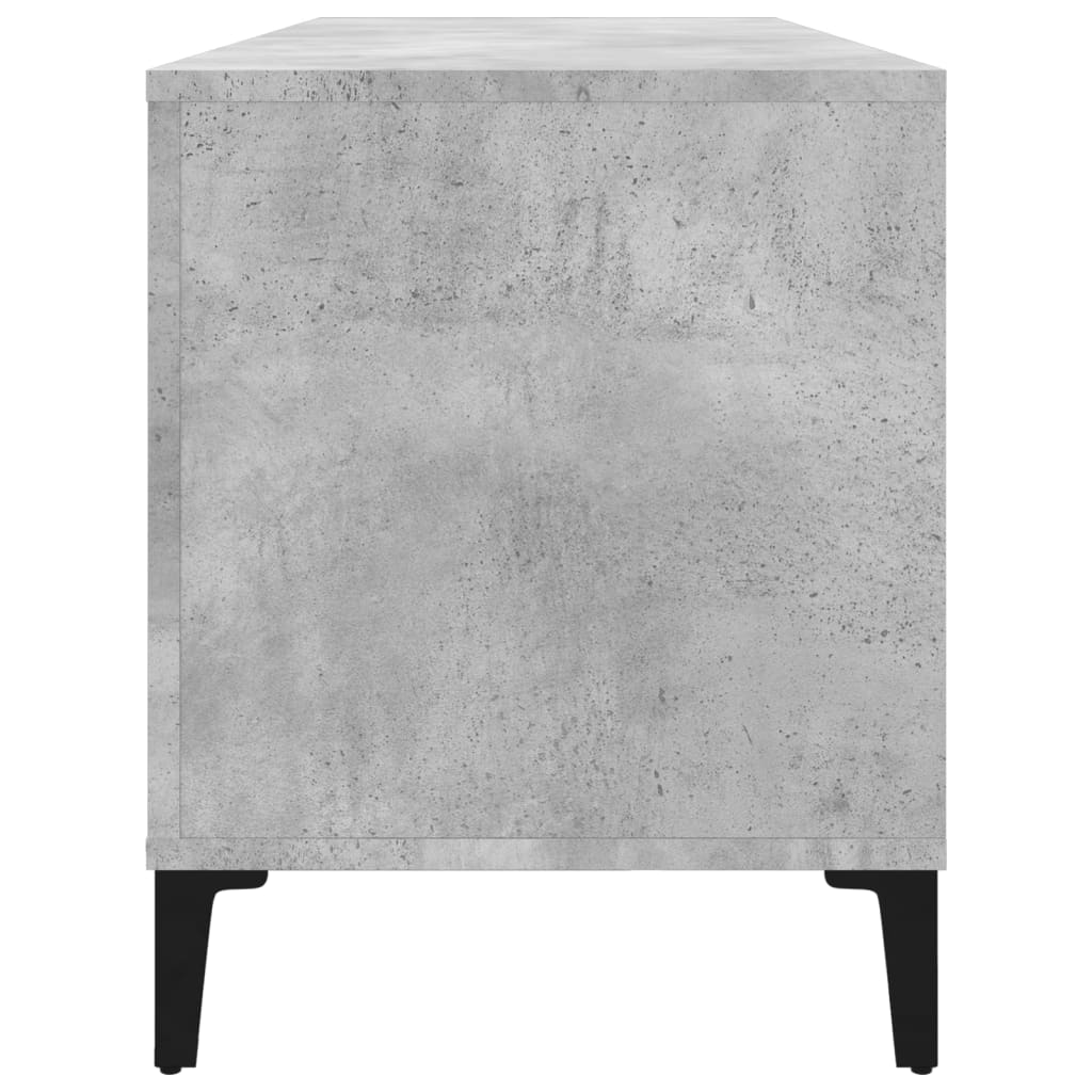 Armoire à disques gris béton 100x38x48 cm bois d'ingénierie