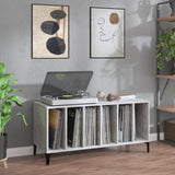 Concrete gray record cabinet 100x38x48 cm engineered wood