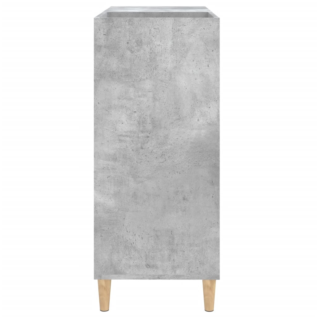 Armoire à disques gris béton 84,5x38x89 cm bois d'ingénierie