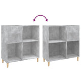 Armoire à disques gris béton 84,5x38x89 cm bois d'ingénierie