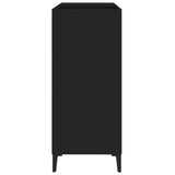 Armoire à disques noir 84,5x38x89 cm bois d'ingénierie