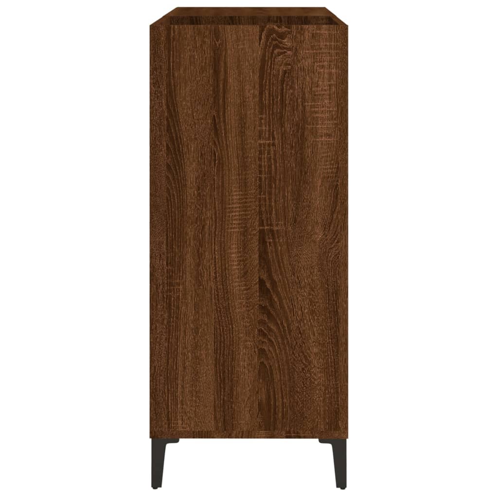 Armoire à disques chêne marron 84,5x38x89 cm bois d'ingénierie