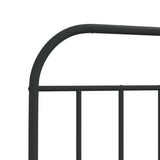 Metal bed frame without mattress with black footboard 90x200 cm