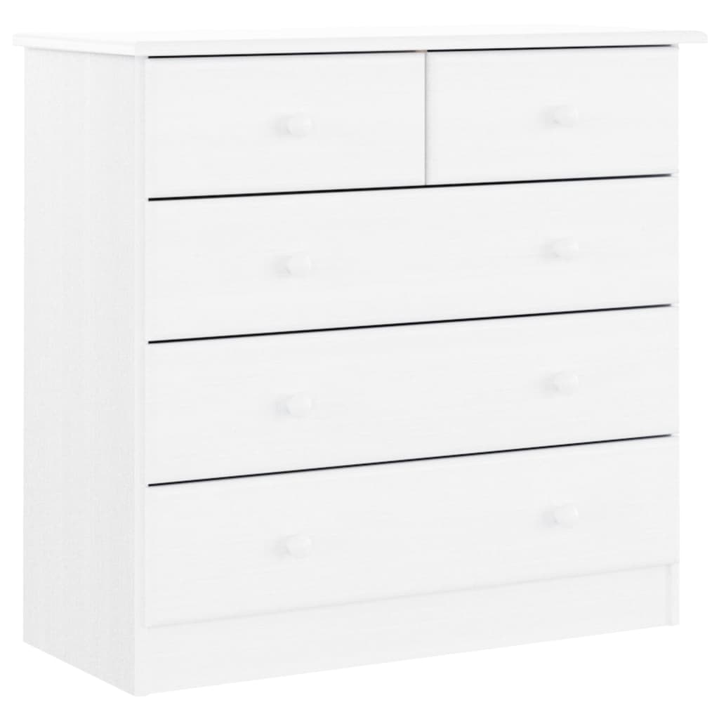 Commode ALTA blanc 77x35x73 cm bois massif de pin