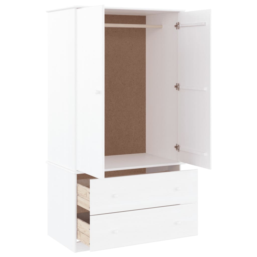 Garde-robe ALTA blanc 90x55x170 cm bois massif de pin