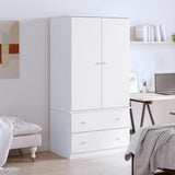 Garde-robe ALTA blanc 90x55x170 cm bois massif de pin