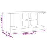 Banc à chaussures ALTA blanc 100x35x45 cm bois massif de pin