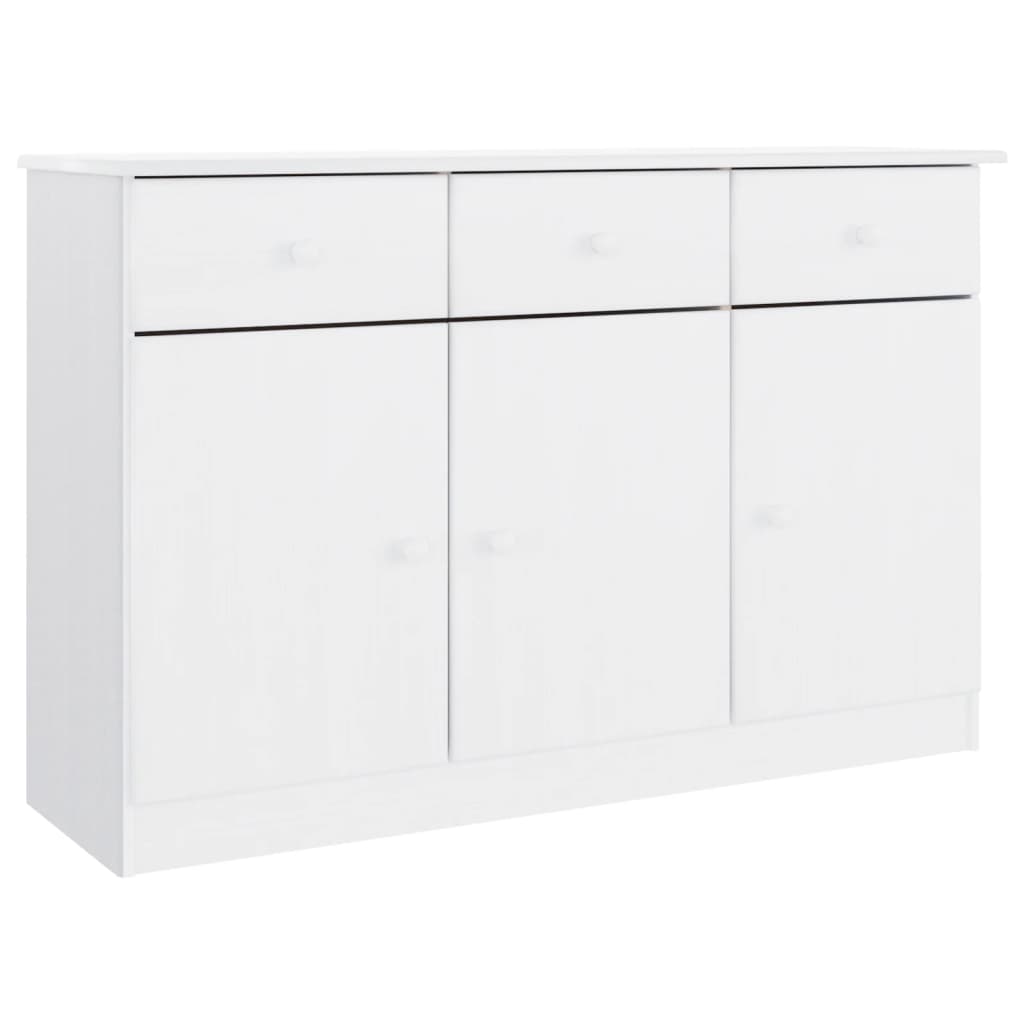 Buffet ALTA blanc 112x35x73 cm bois massif de pin