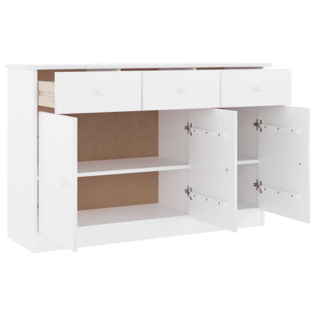 Buffet ALTA blanc 112x35x73 cm bois massif de pin