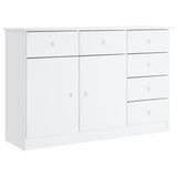 Buffet ALTA blanc 112x35x73 cm bois massif de pin