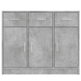 Concrete gray sideboard 91x28x75 cm engineered wood