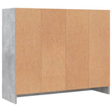 Concrete gray sideboard 91x28x75 cm engineered wood