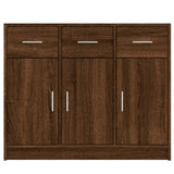 Brown oak sideboard 91x28x75 cm engineered wood