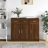 Brown oak sideboard 91x28x75 cm engineered wood