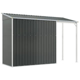 Abri de jardin avec toit prolongé anthracite 277x110,5x181 cm