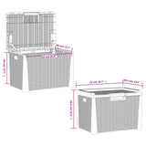 Anthrazitfarbene Garten-Aufbewahrungsbox 125 L PP