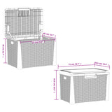 Garten-Aufbewahrungsbox Sitzkissen Anthrazit 125 L PP