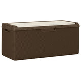 Garten-Aufbewahrungsbox braun Sitzkissen 350 L PP