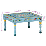 Turquoise coffee table solid mango wood hand painted