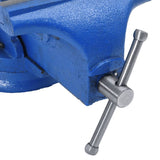 Blue 100 mm cast iron bench vice