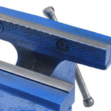 Blue 100 mm cast iron bench vice