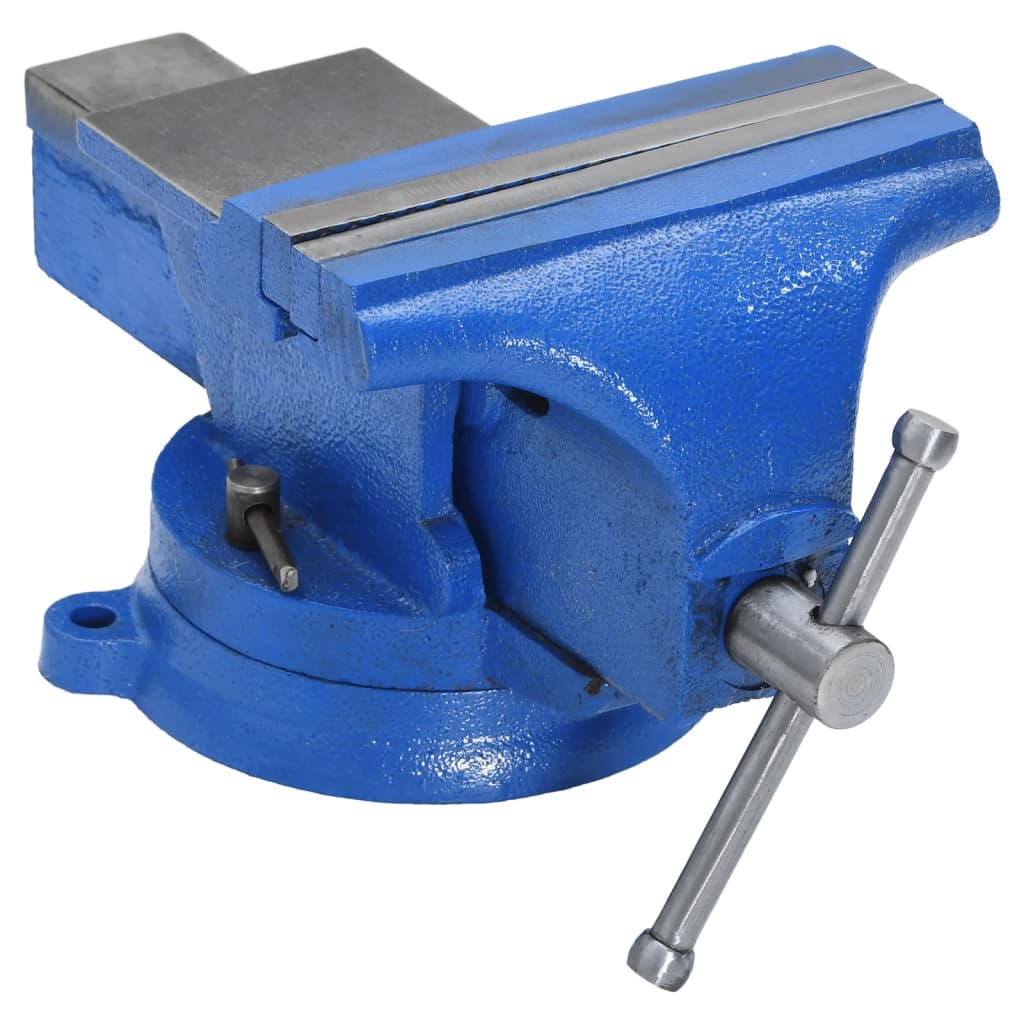 Blue 150 mm cast iron bench vice