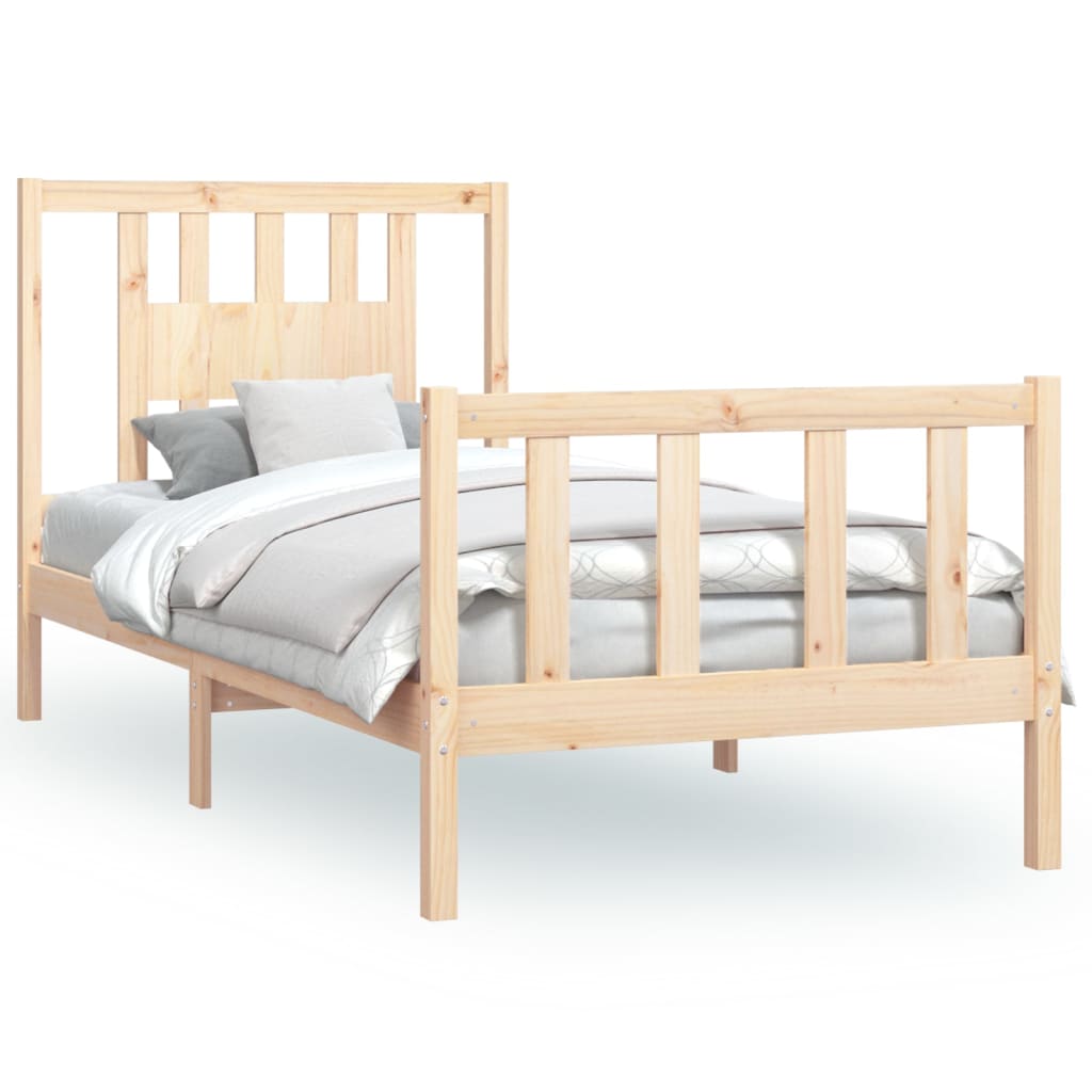 Cadre de lit sans matelas bois massif de pin 100x200 cm