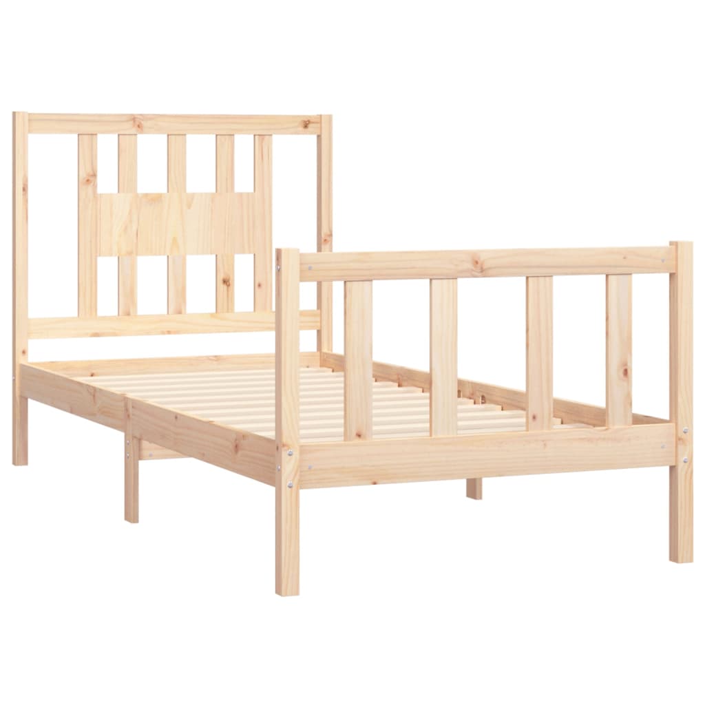 Cadre de lit sans matelas bois massif de pin 100x200 cm