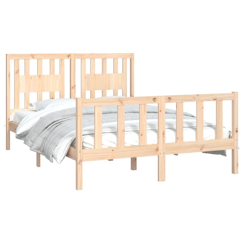 Cadre de lit sans matelas bois massif de pin 140x200 cm