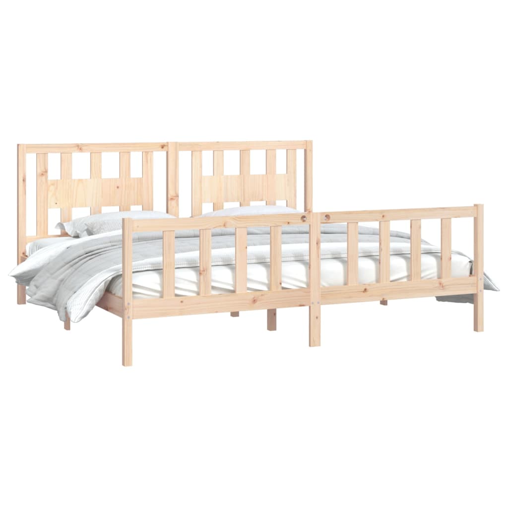 Cadre de lit sans matelas bois massif de pin 200x200 cm