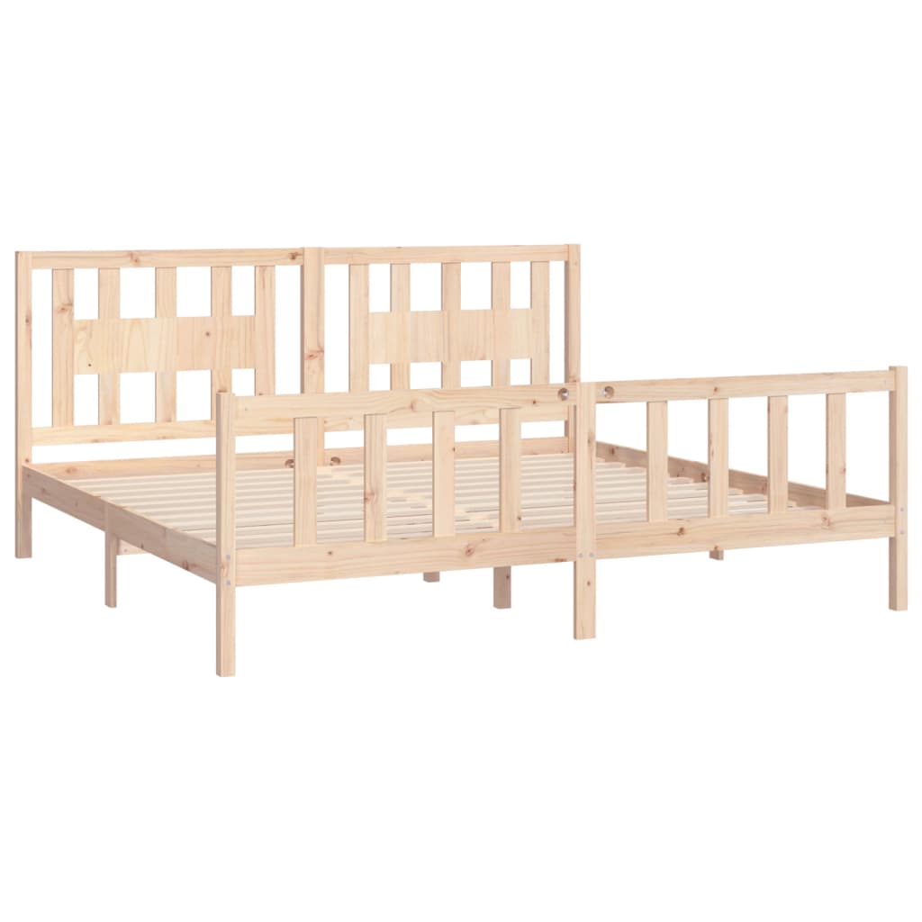 Cadre de lit sans matelas bois massif de pin 200x200 cm