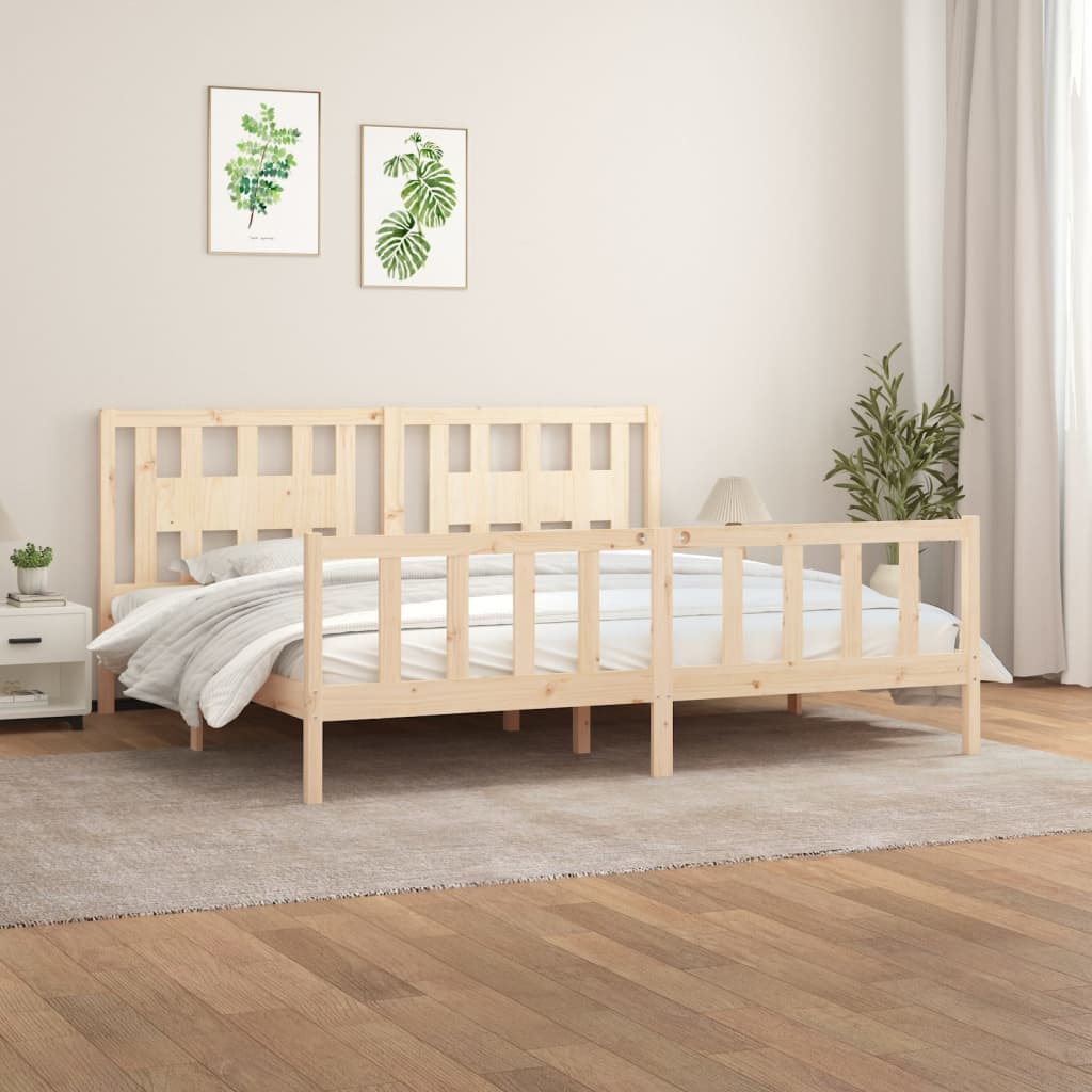 Cadre de lit sans matelas bois massif de pin 200x200 cm