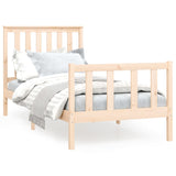 Bed frame without mattress 100x200 cm solid pine wood