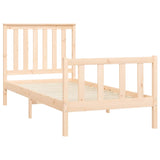 Bed frame without mattress 100x200 cm solid pine wood