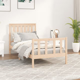 Bed frame without mattress 100x200 cm solid pine wood