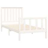 Cadre de lit sans matelas blanc 100x200 cm bois de pin massif